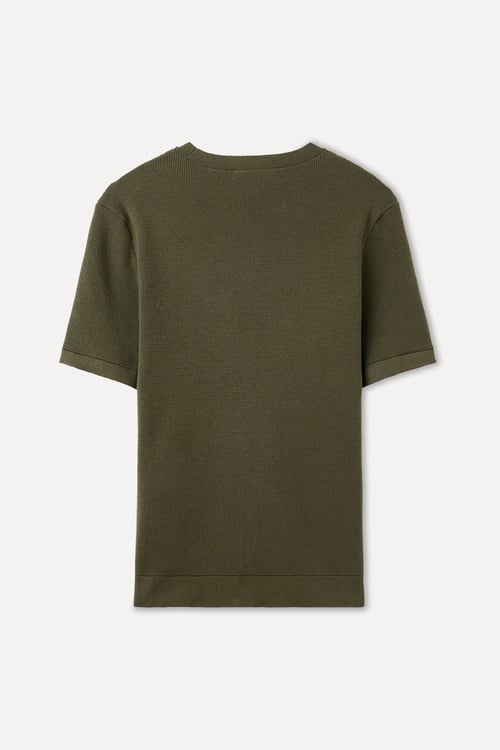 TEKSTÜRLÜ BİSİKLET YAKA KAZAK