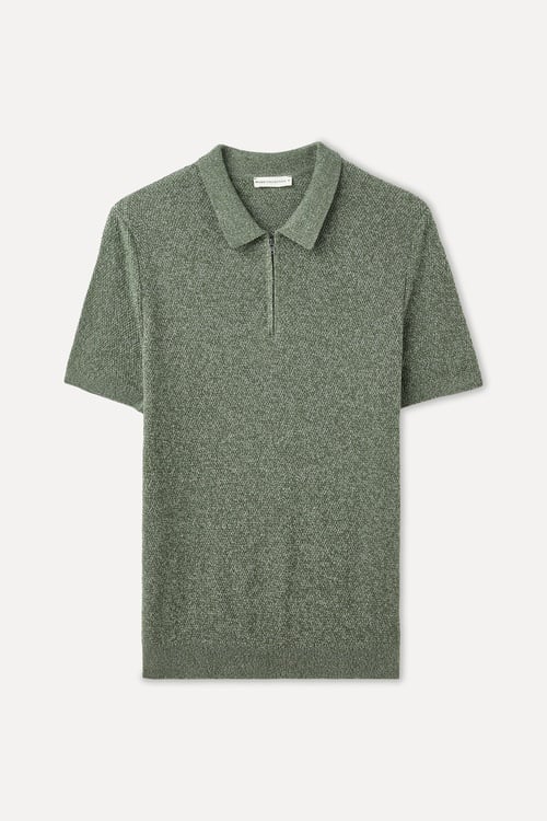  MULİNELİ FERMUARLI POLO YAKA KAZAK