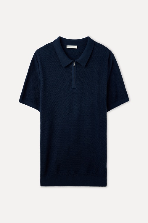  MULİNELİ FERMUARLI POLO YAKA KAZAK