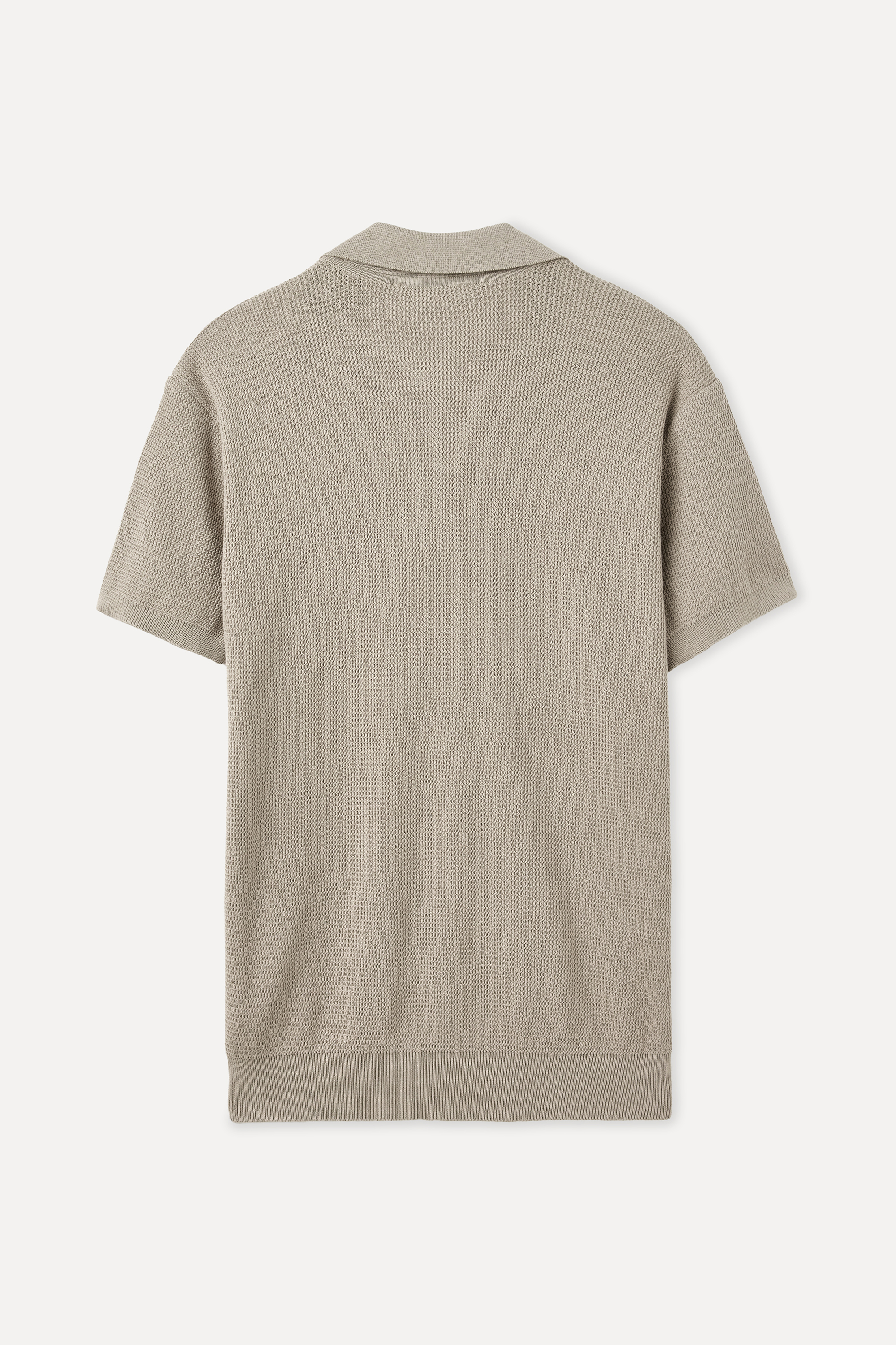 TEKSTÜRLÜ POLO YAKA KISA KOLLU TRİKO KAZAK