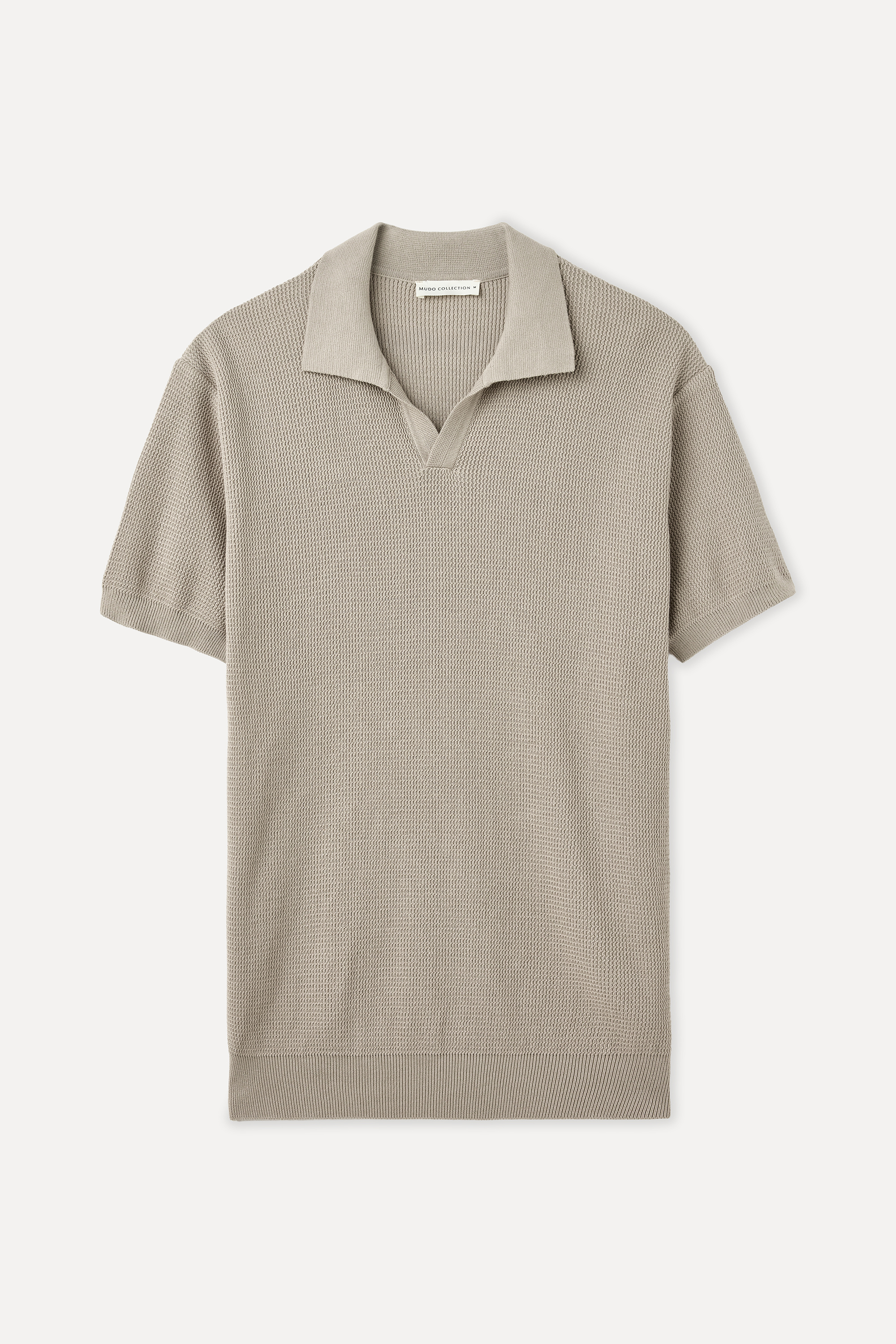 TEKSTÜRLÜ POLO YAKA KISA KOLLU TRİKO KAZAK