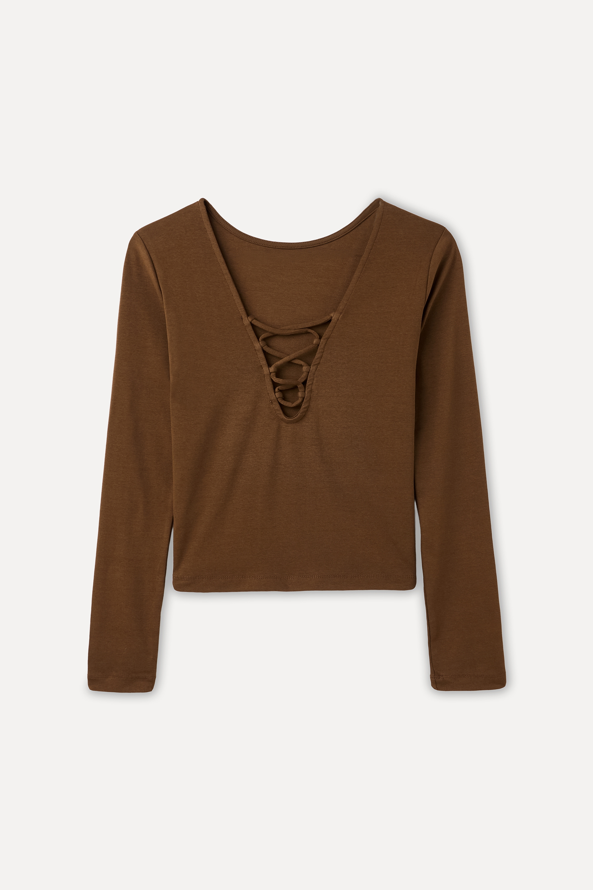 FITTED SIRT DETAYLI BİSİKLET YAKA BLUZ