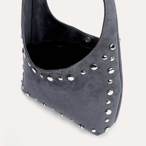 ZIMBALI SÜET GÖRÜNÜMLÜ OMUZ ÇANTASI