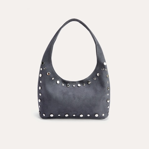 ZIMBALI SÜET GÖRÜNÜMLÜ OMUZ ÇANTASI