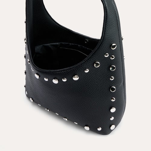 ZIMBALI DERİ GÖRÜNÜMLÜ OMUZ ÇANTASI