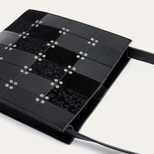 ZIMBA DETAYLI PATCHWORK OMUZ ÇANTASI