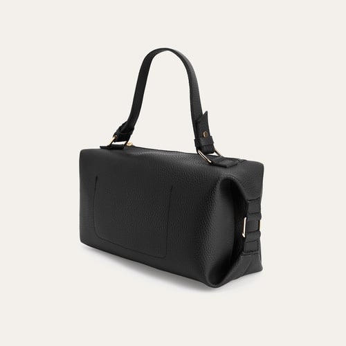 DERİ GÖRÜNÜMLÜ TOKA DETAYLI EL ÇANTASI