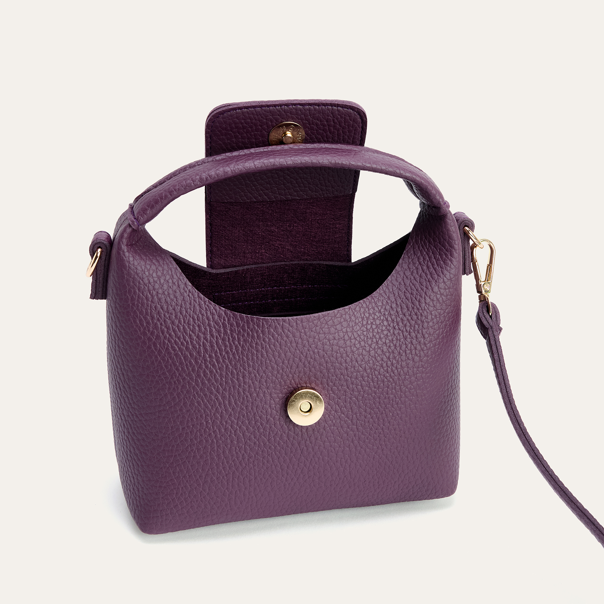 DERİ GÖRÜNÜMLÜ MİNİ OMUZ ÇANTASI