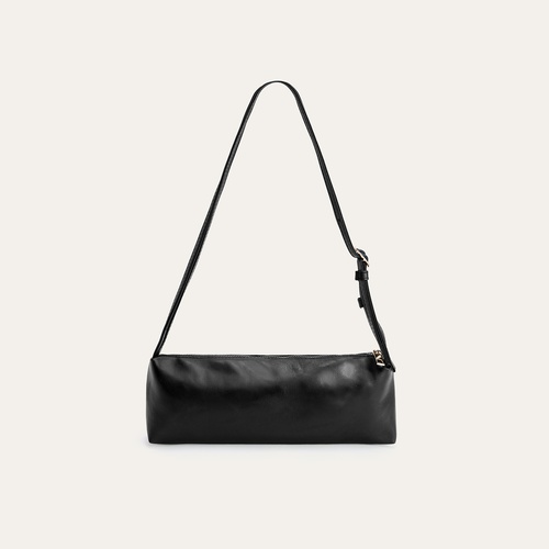 DERİ GÖRÜNÜMLÜ SİLİNDİR OMUZ ÇANTASI