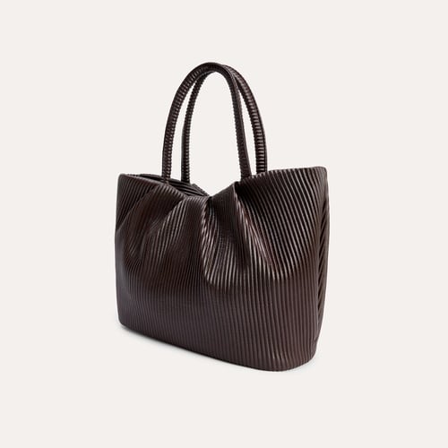 FİTİLLİ DERİ GÖRÜNÜMLÜ EL ÇANTASI