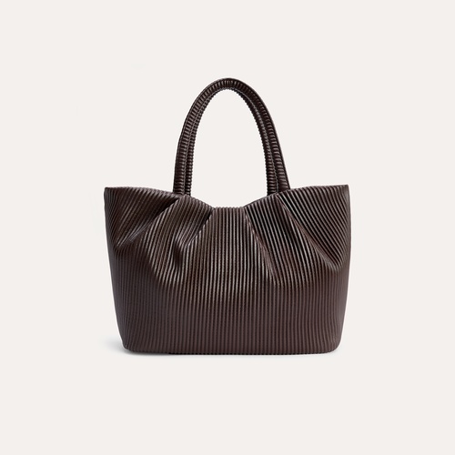 FİTİLLİ DERİ GÖRÜNÜMLÜ EL ÇANTASI