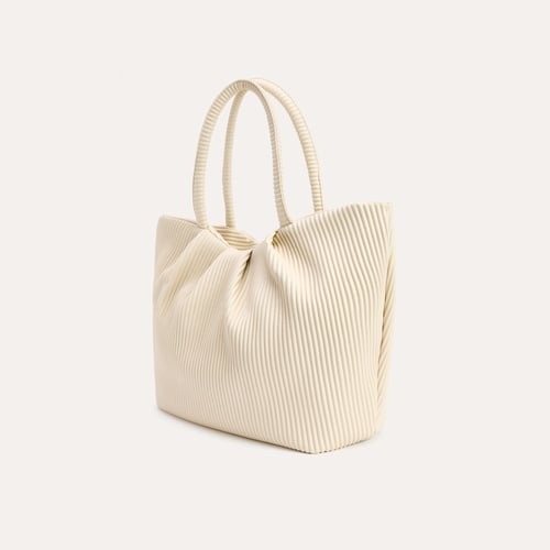 FİTİLLİ DERİ GÖRÜNÜMLÜ EL ÇANTASI