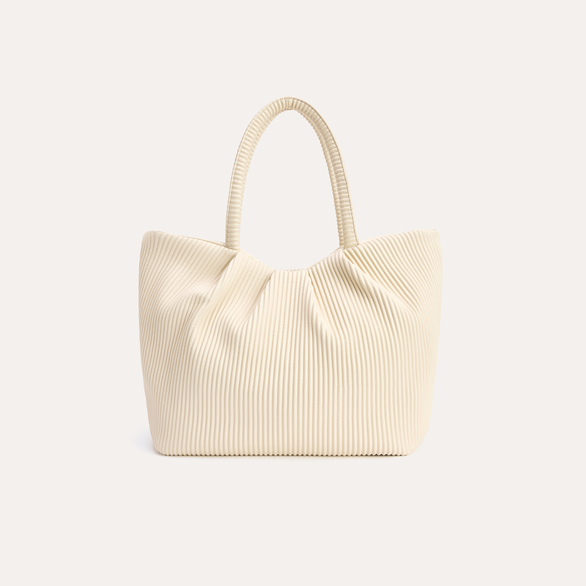 FİTİLLİ DERİ GÖRÜNÜMLÜ EL ÇANTASI