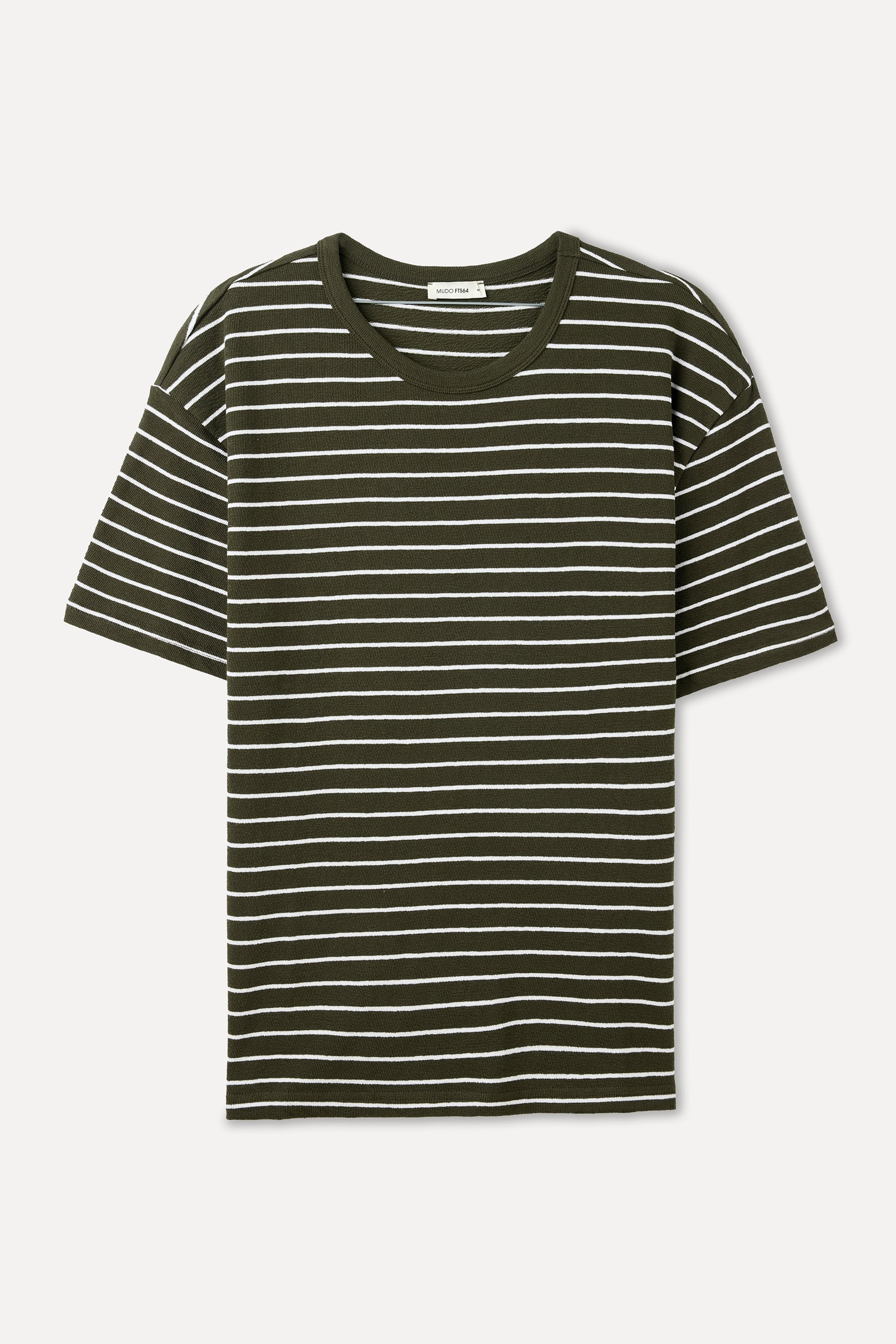 ÇİZGİLİ COMFORT FIT BİSİKLET YAKA T-SHIRT