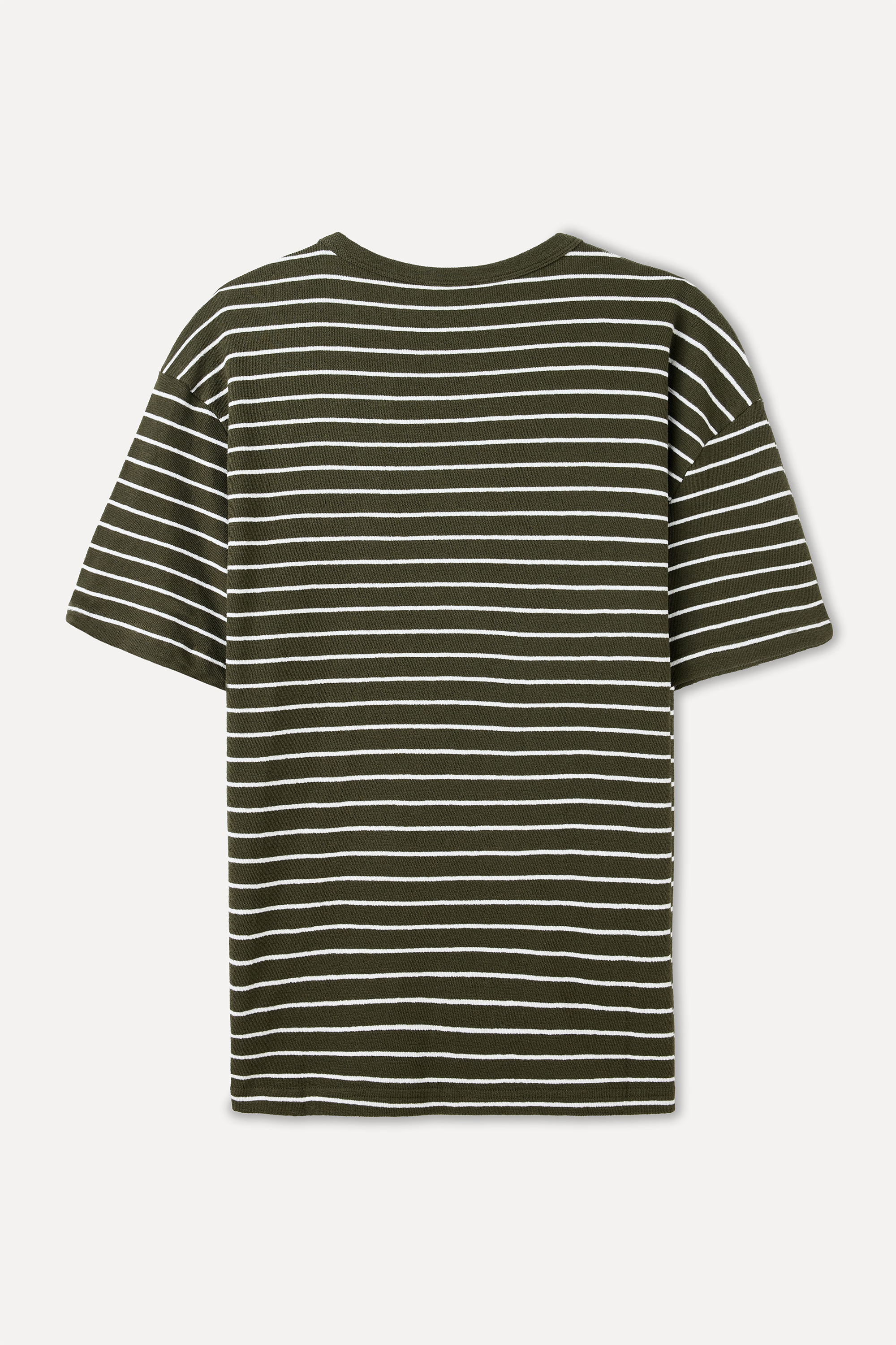 ÇİZGİLİ COMFORT FIT BİSİKLET YAKA T-SHIRT