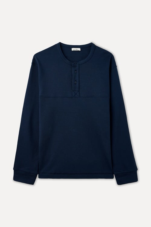 COMFORT FIT HENLEY YAKA SWEATSHIRT