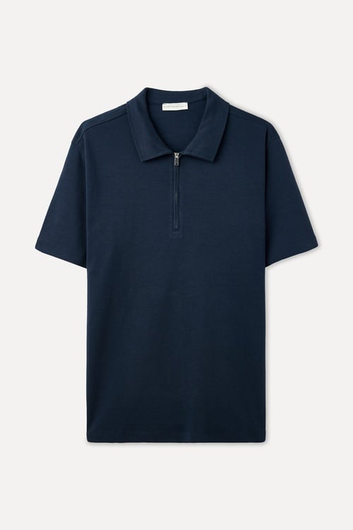 FERMUARLI POLO YAKA T-SHIRT