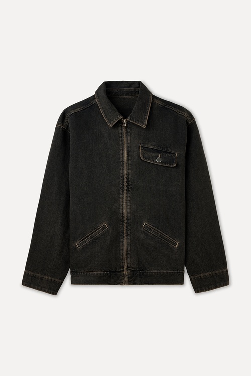  CEP DETAYLI FERMUARLI JEAN CEKET