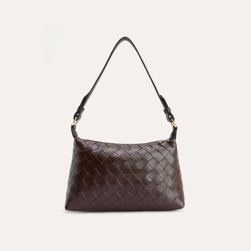 ÖRGÜ DESENLİ DERİ GÖRÜNÜMLÜ EL ÇANTASI