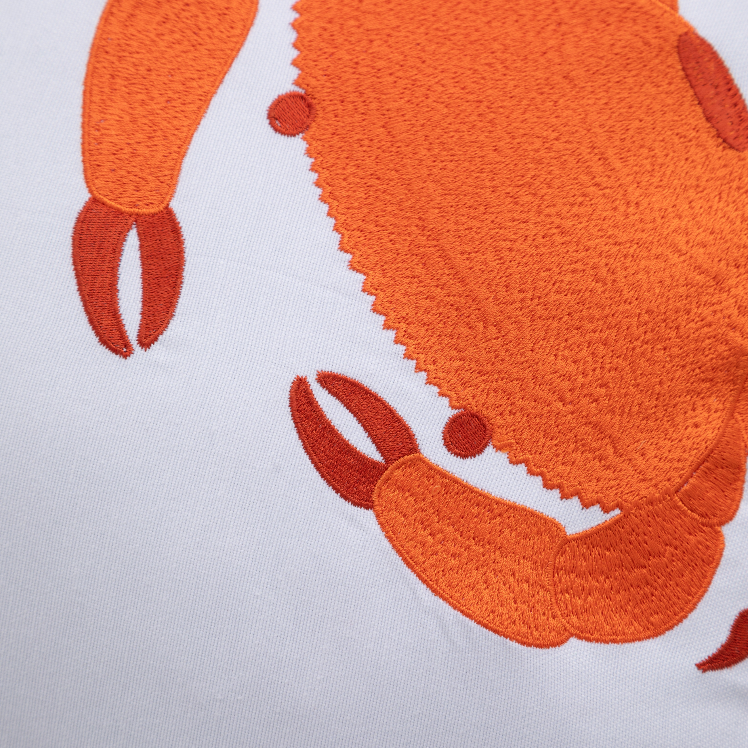 MARİN YENGEÇ NAKIŞ KIRLENT BEYAZ TURUNCU 40X60