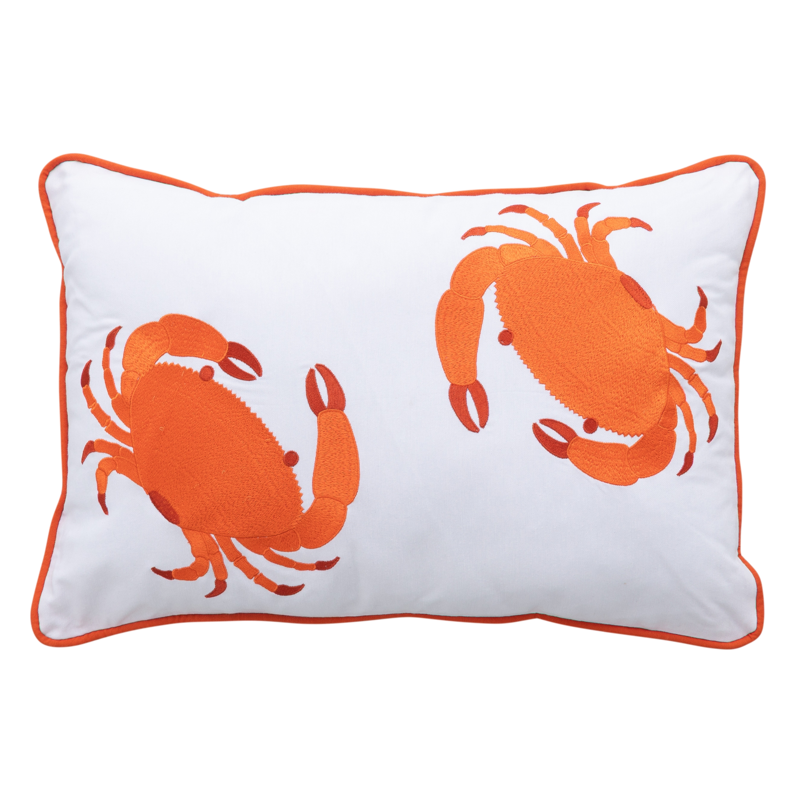 MARİN YENGEÇ NAKIŞ KIRLENT BEYAZ TURUNCU 40X60