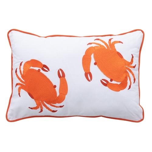 MARİN YENGEÇ NAKIŞ KIRLENT BEYAZ TURUNCU 40X60