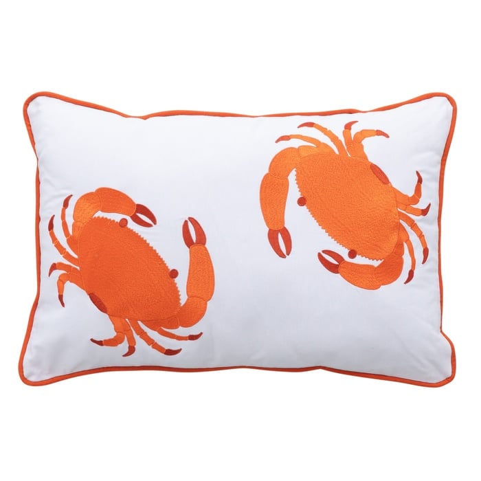 MARİN YENGEÇ NAKIŞ KIRLENT BEYAZ TURUNCU 40X60