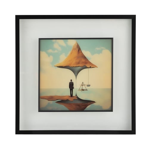 AETHER ÇERÇEVELİ CAM TABLO 60X60 CM