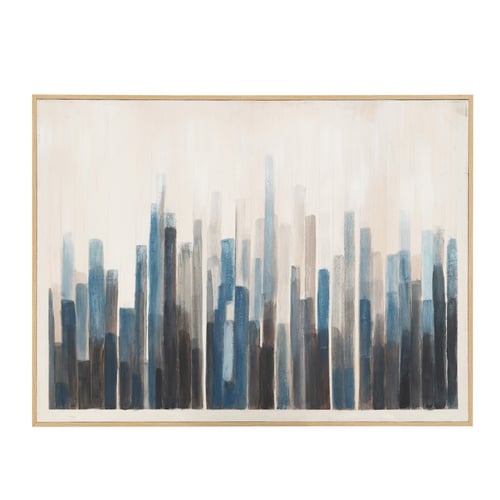 BLUE STRATA ÇERÇEVELİ YAĞLIBOYA TABLO 90X120 CM