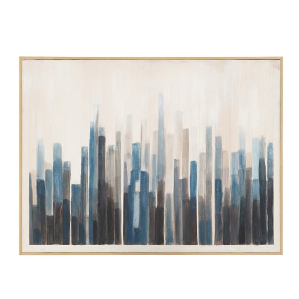 Mudo Concept Blue Strata Çerçeveli Yağliboya Tablo 90X120 Cm