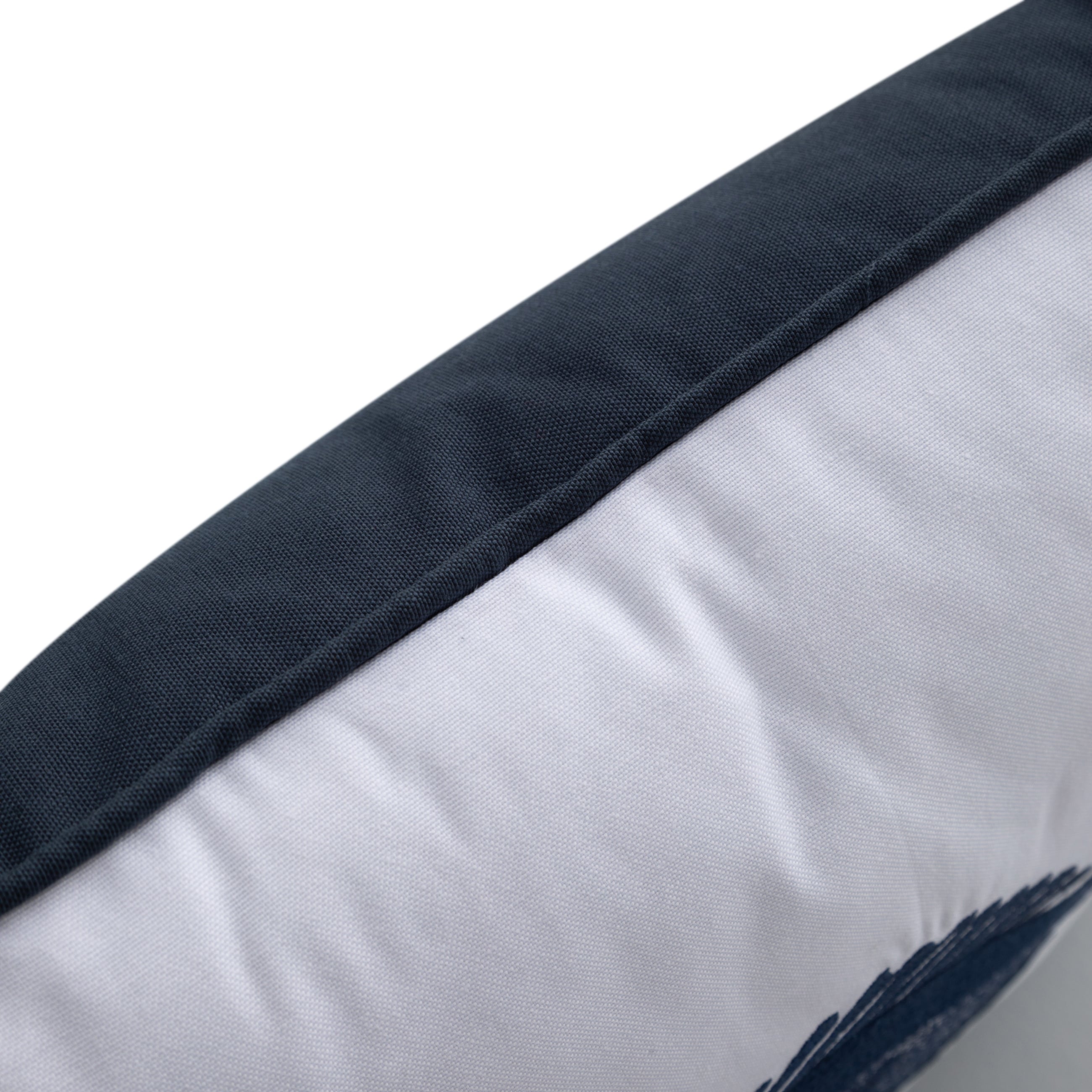 MARİN FISH NAKIŞLI KIRLENT BEYAZ LACİVERT 50X50 CM