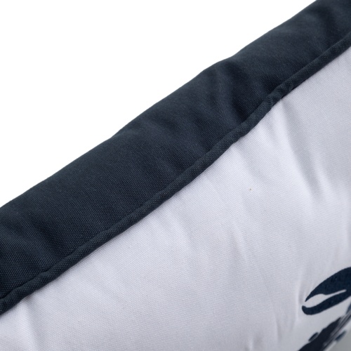 MARİN CRAB NAKIŞLI KIRLENT BEYAZ LACİVERT 50X50 CM