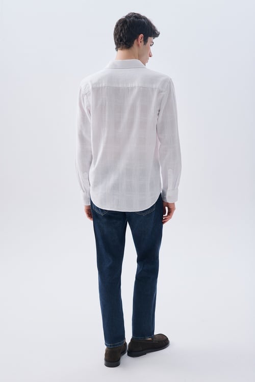 REGULAR FIT EKOSELİ UZUN KOLLU GÖMLEK