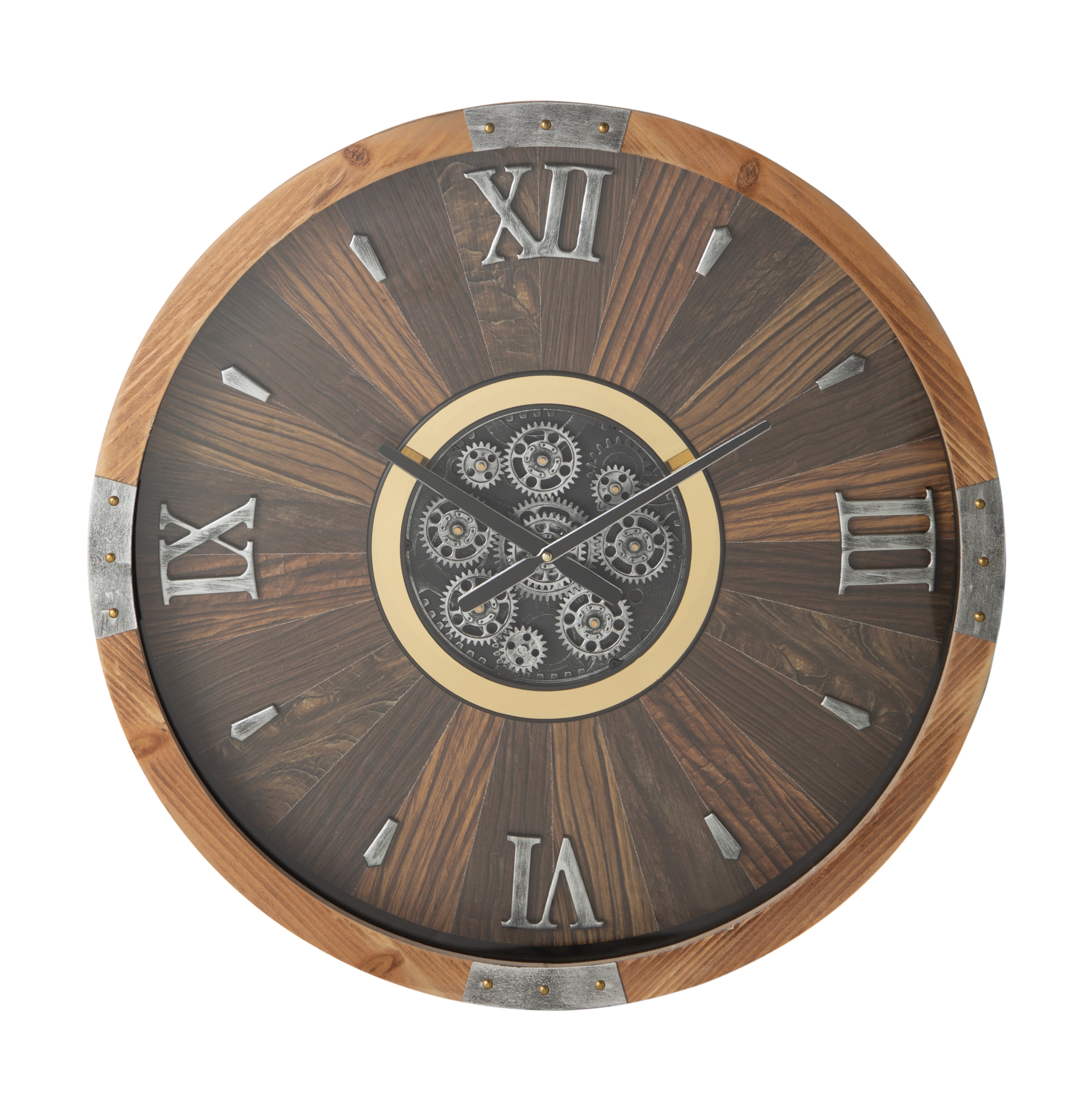 DARK BROWN DUVAR SAATİ 63CM