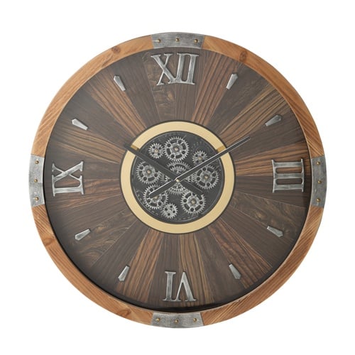 DARK BROWN DUVAR SAATİ 63CM