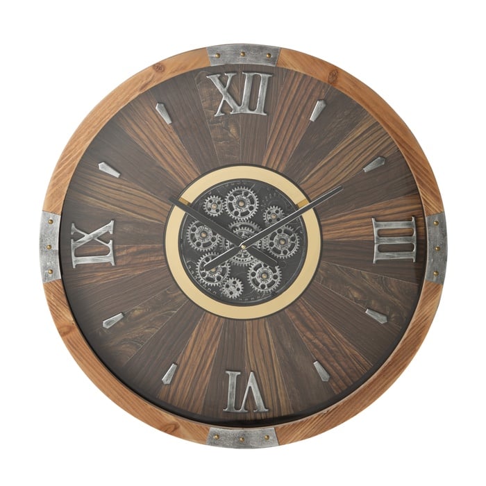 DARK BROWN DUVAR SAATİ 63CM