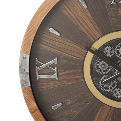 DARK BROWN DUVAR SAATİ 63CM