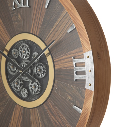 DARK BROWN DUVAR SAATİ 63CM