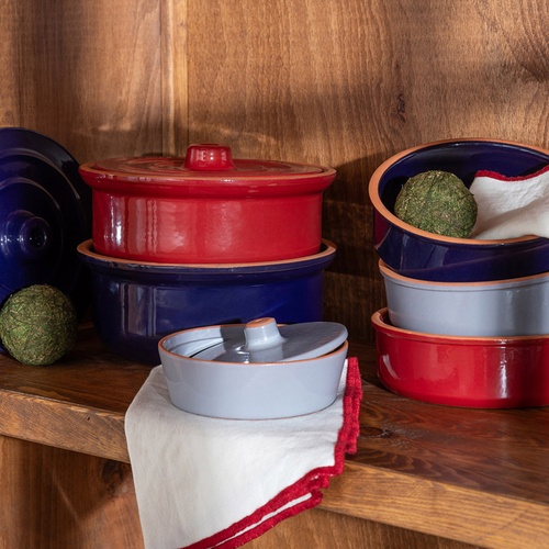  NATURAL BÜYÜK GÜVEÇ TENCERE 2,5L  KIRMIZI