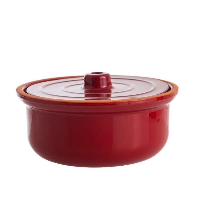 NATURAL KÜÇÜK GÜVEÇ TENCERE 1 L - KIRMIZI