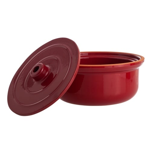 NATURAL KÜÇÜK GÜVEÇ TENCERE 1 L - KIRMIZI