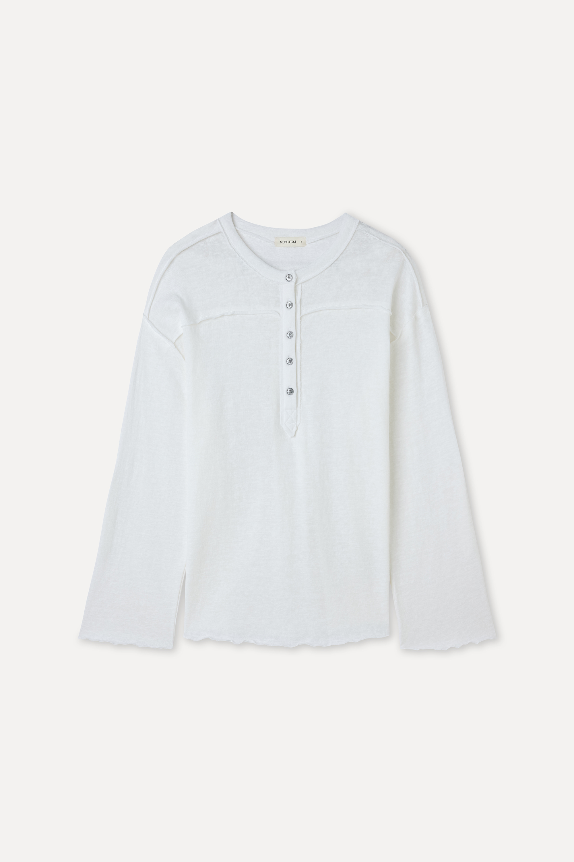 DÜĞME DETAYLI OVERSIZE BİSİKLET YAKA SWEATSHIRT