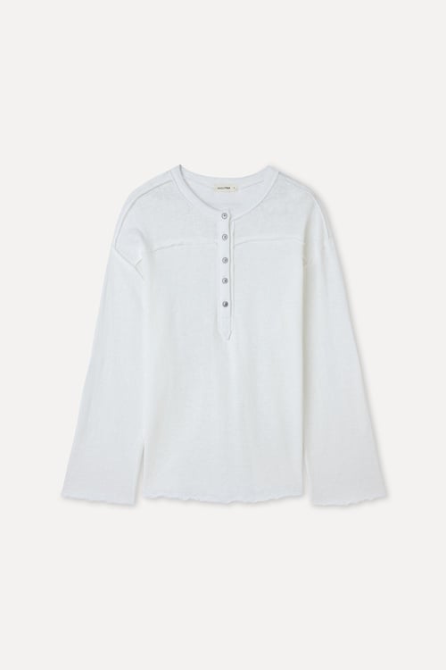 DÜĞME DETAYLI OVERSIZE BİSİKLET YAKA SWEATSHIRT