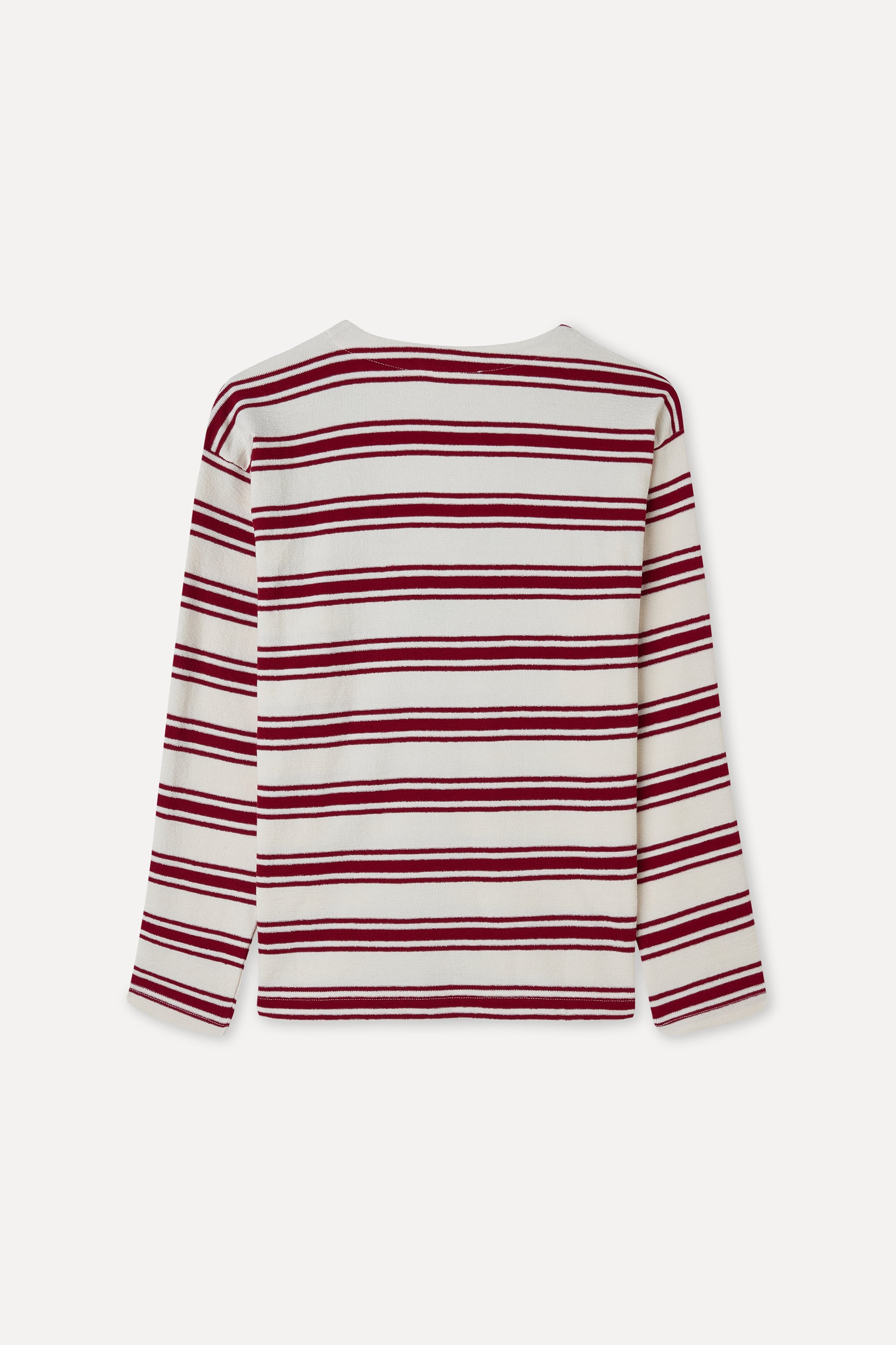 ÇİZGİLİ LOOSE FIT V YAKA SWEATSHIRT