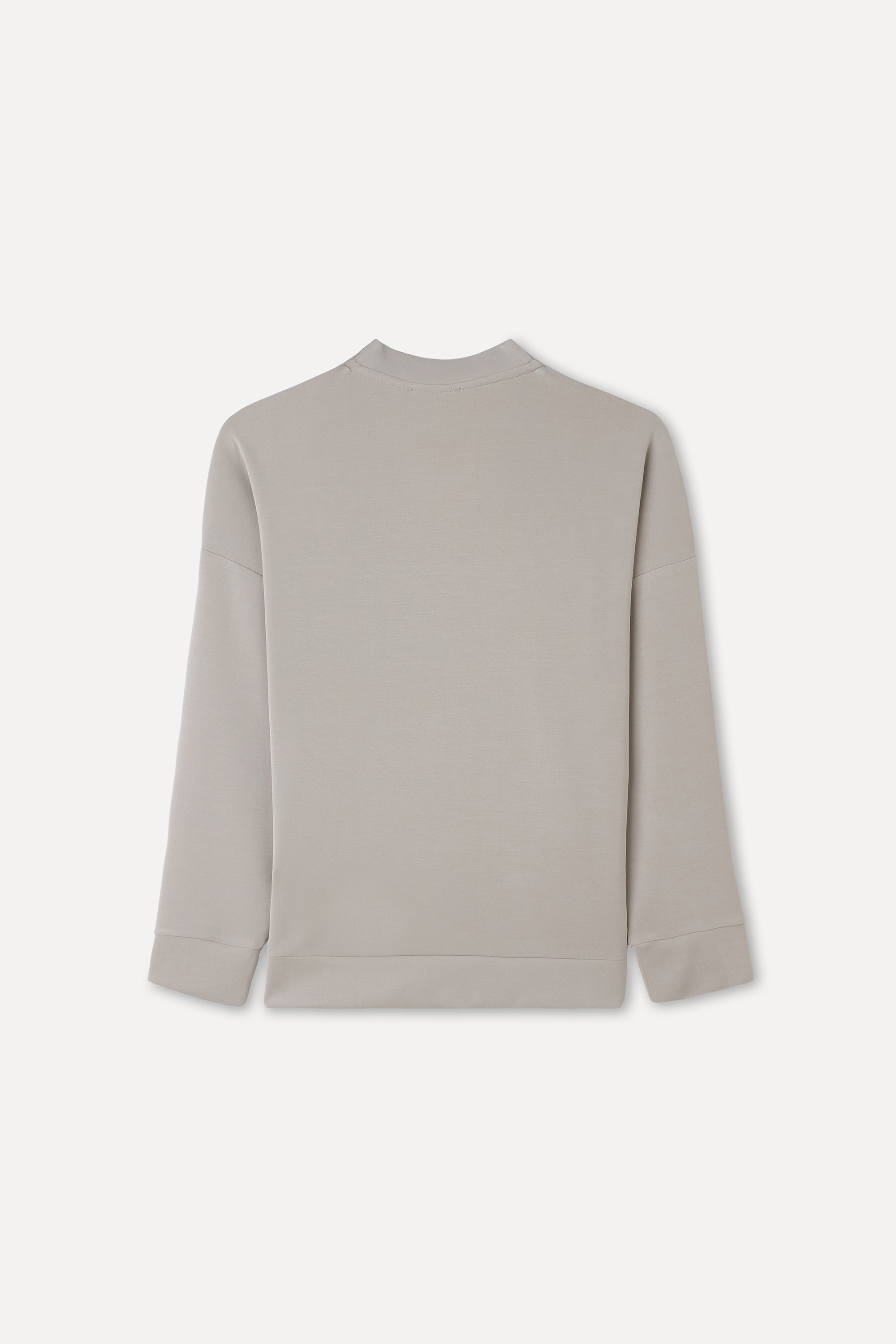 MODAL KARIŞIMLI LOOSE FIT FERMUARLI V YAKA SWEATSHIRT