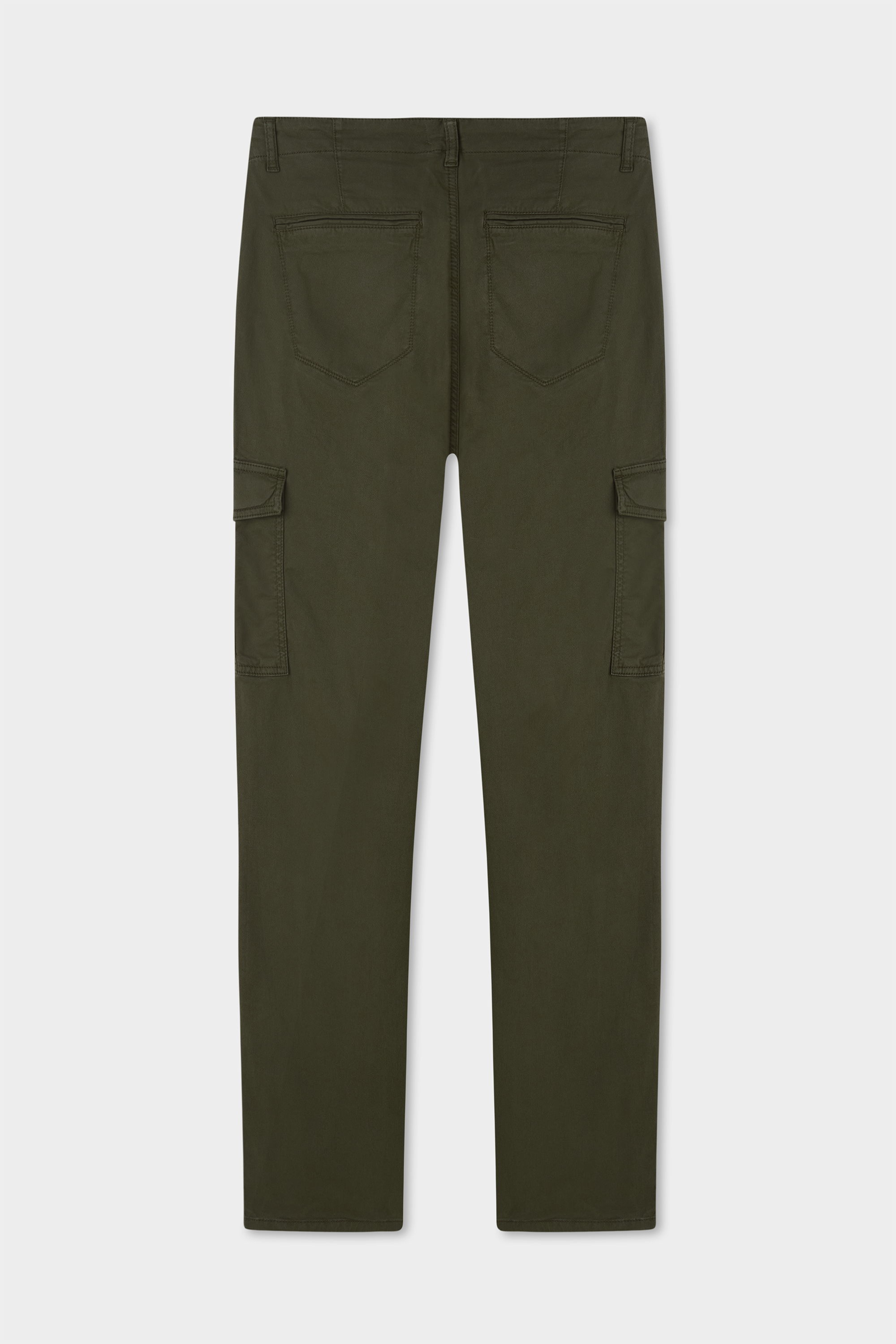 Erkek Haki Straight Fit Kargo Pantolon