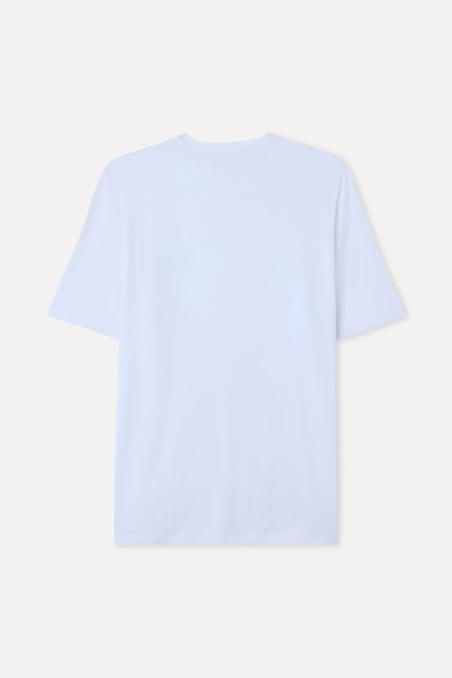 BASKILI BİSİKLET YAKA T-SHIRT