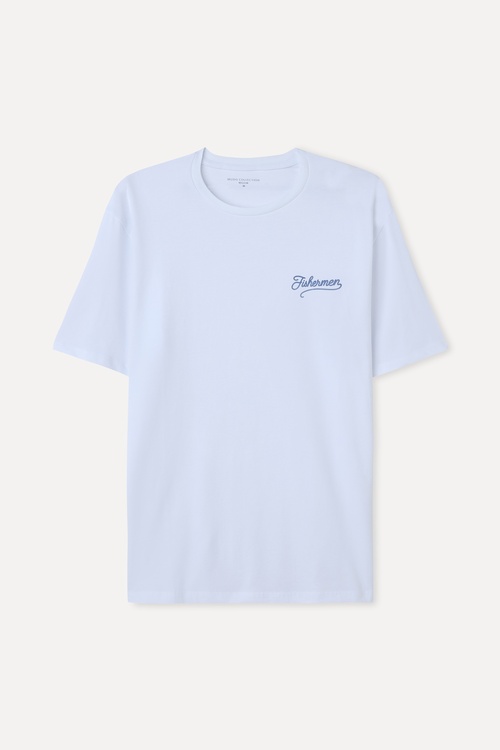 BASKILI BİSİKLET YAKA T-SHIRT