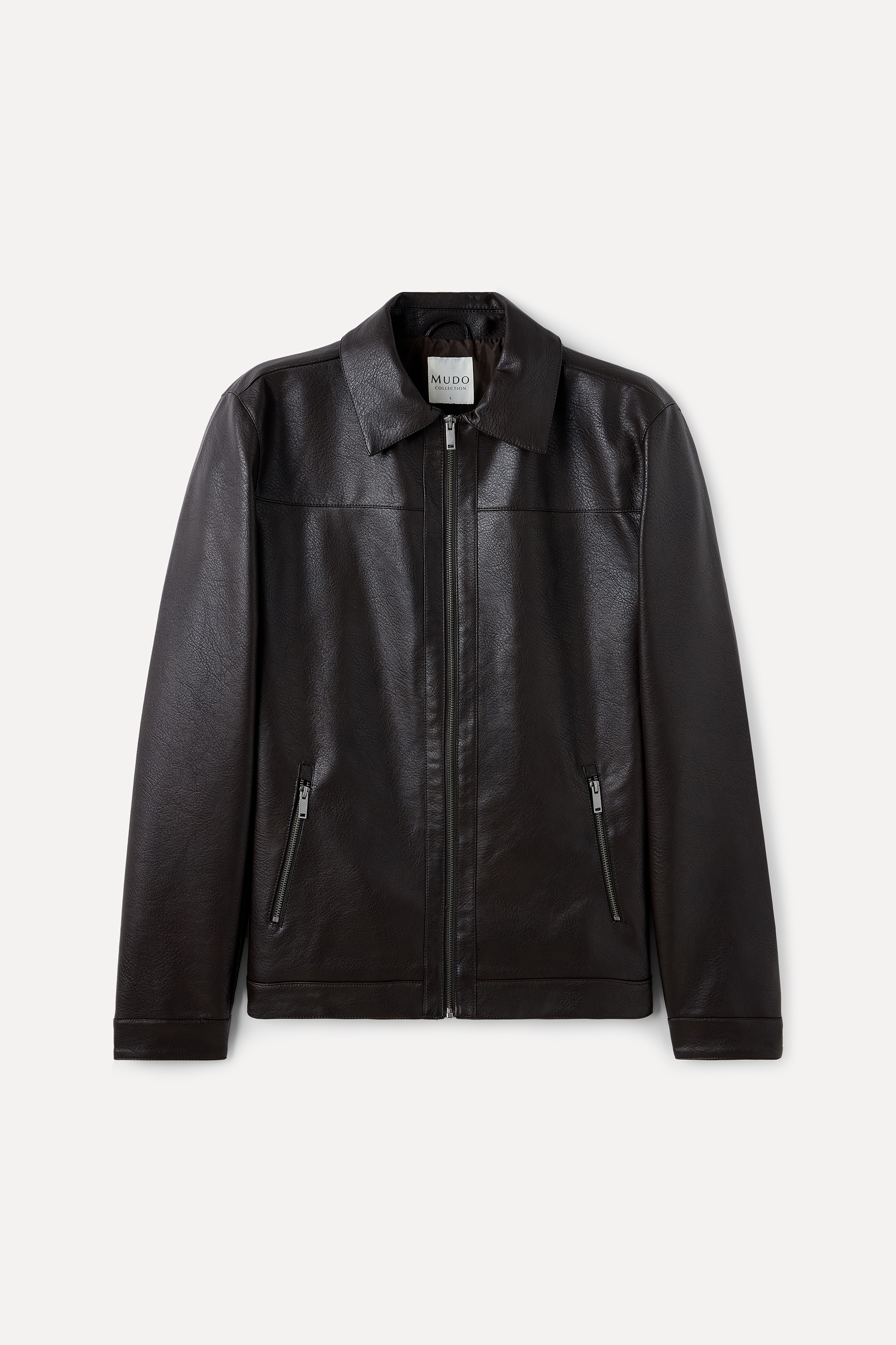 REGULAR FIT SUNİ DERİ CEKET