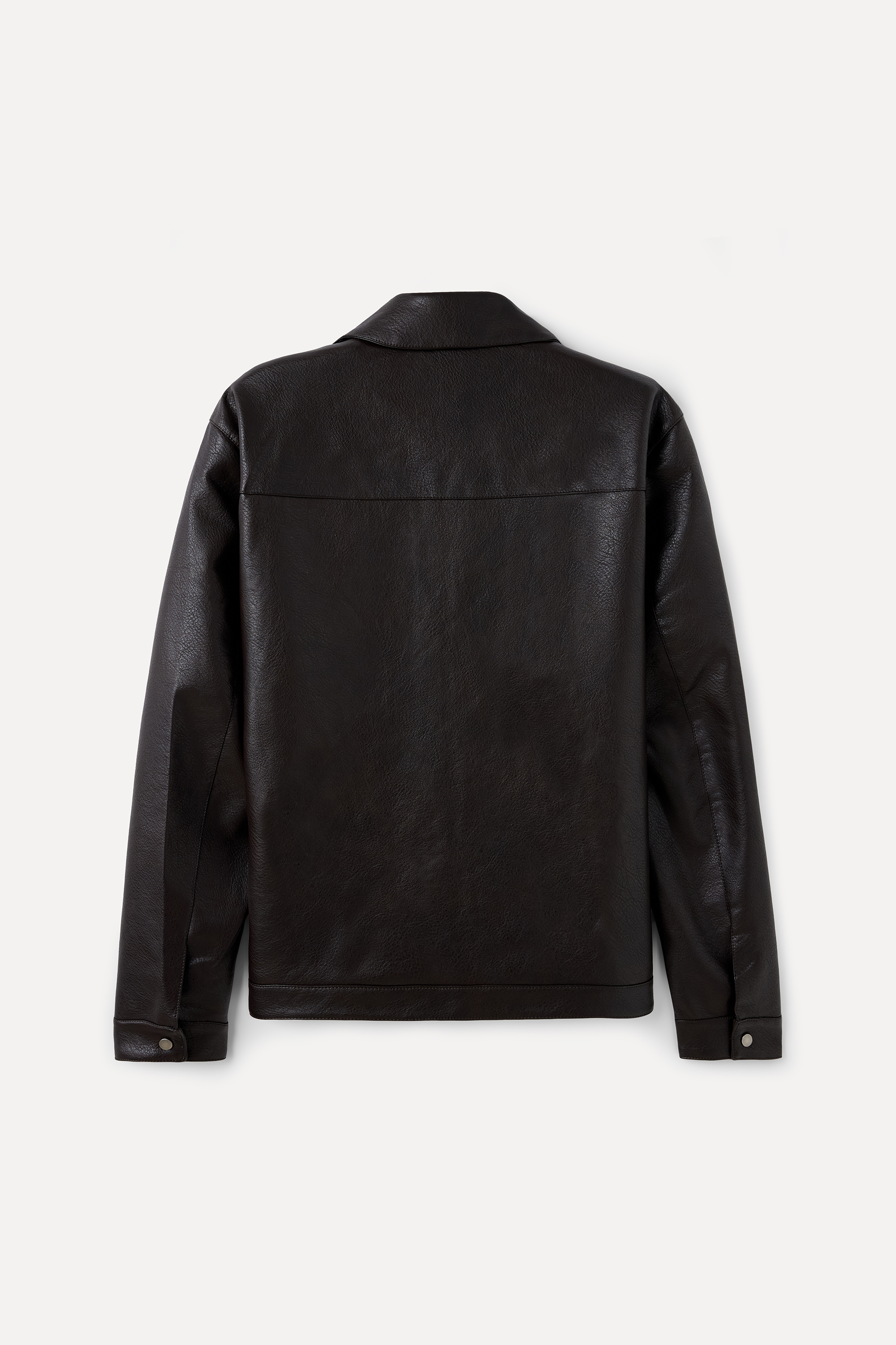 REGULAR FIT SUNİ DERİ CEKET